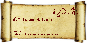 Ölbaum Natasa névjegykártya